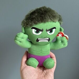 TY Hulk Beanie Baby Plush Stuffed Toy Marvel Green 2016 Incredible Hulk